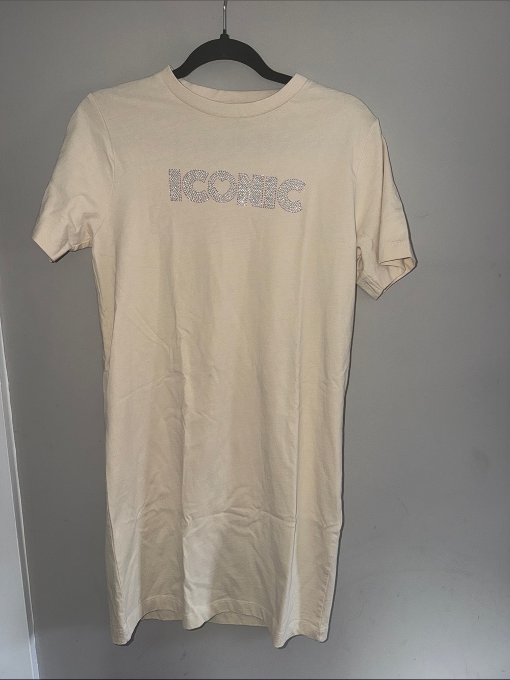 Amy & Ivy ICONIC Cream Short-Sleeve Cotton Tee size xs